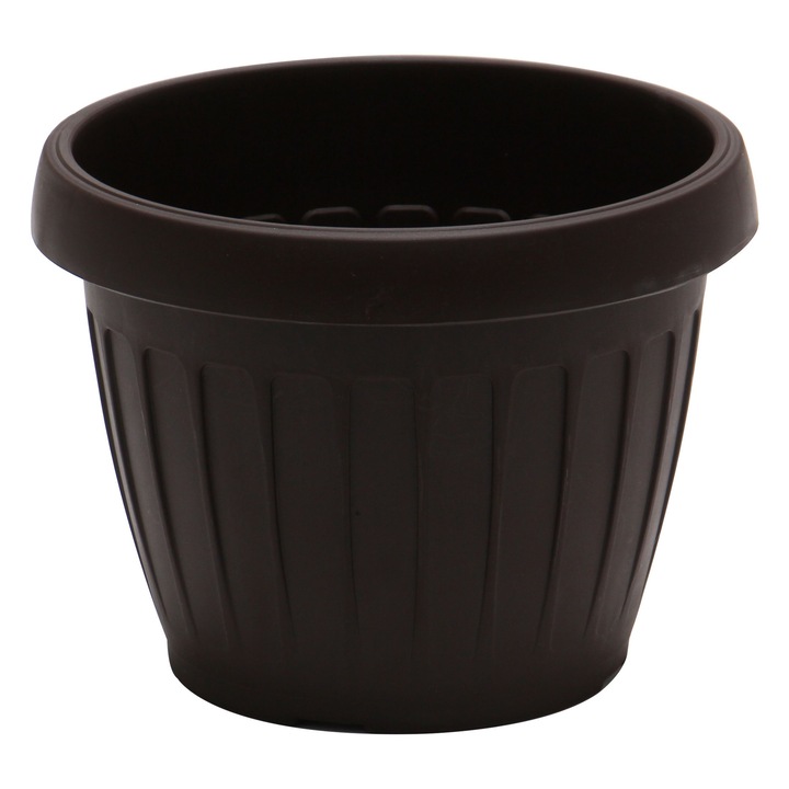 Ghiveci din plastic Harplast, maro, 32 cm, plastic