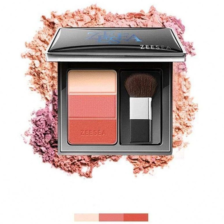 Палитра ружове с 3 цвята Zeesea #Vigor Orange 5g