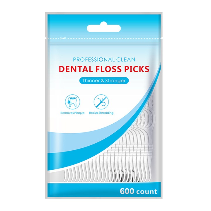 Set de 600 de atari, plastic, de unica folosinta, 2 in 1, portabil, rezistent la uzura, ergonomic pentru curatarea golului, ingrijire orala, alb