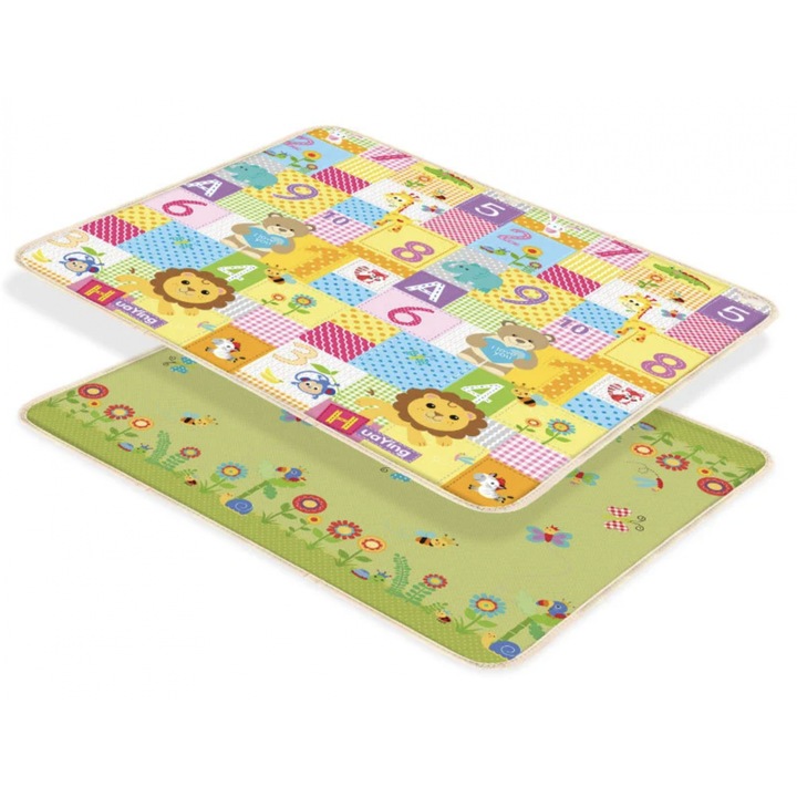 Covor bebe pliabil, gros, termoizolant, cu 2 fete, Lion Kingdom, 200 x 180 cm, 19500