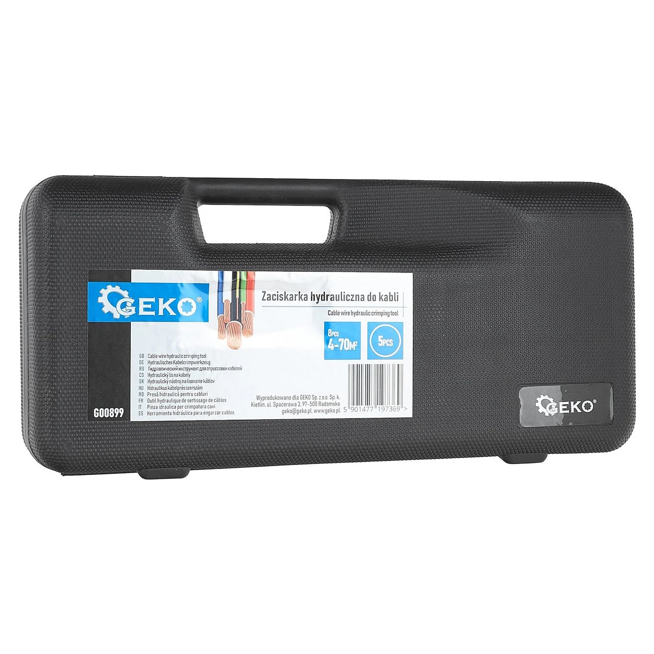 Cleste hidraulic sertizare cabluri 4-70 mm², Geko G00899 - eMAG.ro