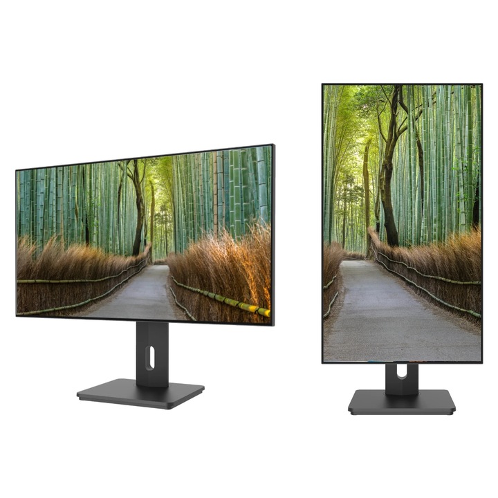 Monitor Japannext, 27 inch., IPS 4K UHD (3840 x 2160), HDR, Height & Tilt Adjustable (HSP), Integrated Speaker, VESA, Flicker-Free G-Sync/FreeSync
