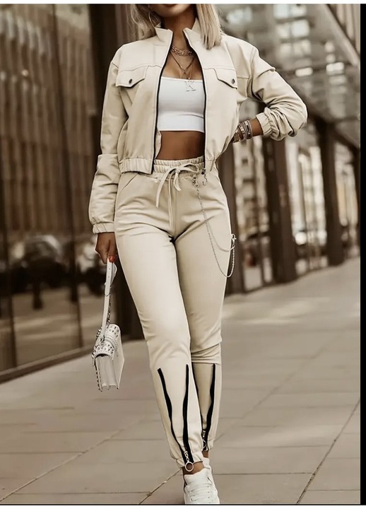 Trening dama, crem, S INTL