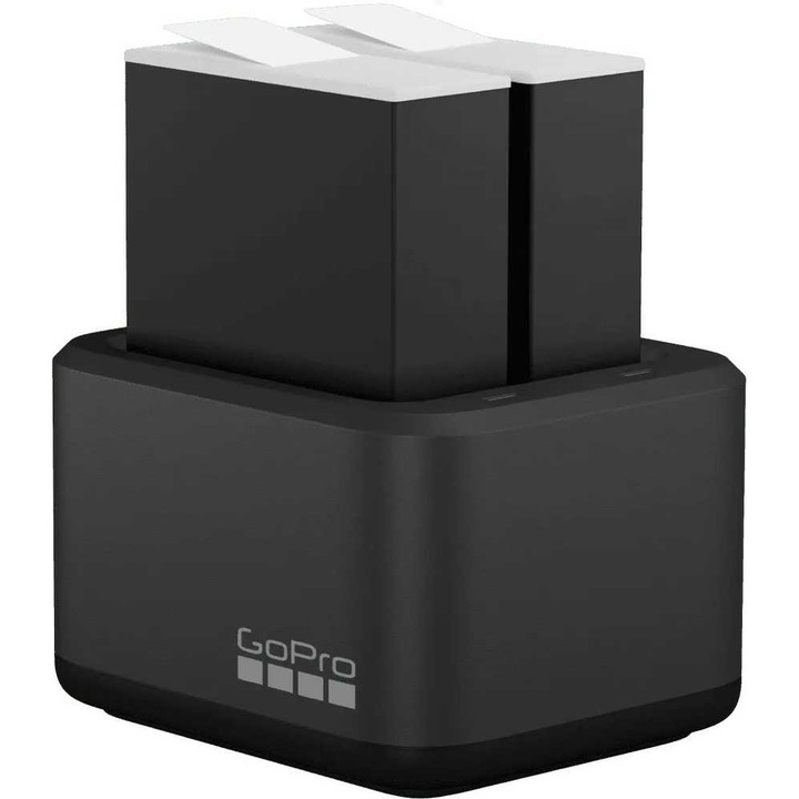 GoPro двойно зарядно + ендуро батерии, 1720 mAh, за HERO10/HERO9, черно