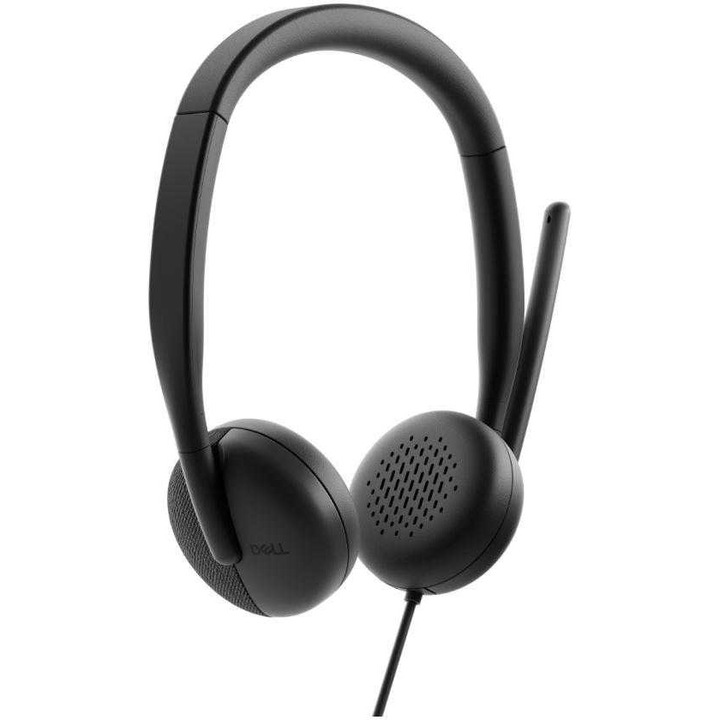 Слушалки за компютър Dell, WH3024, USB-C, 2 м, черни