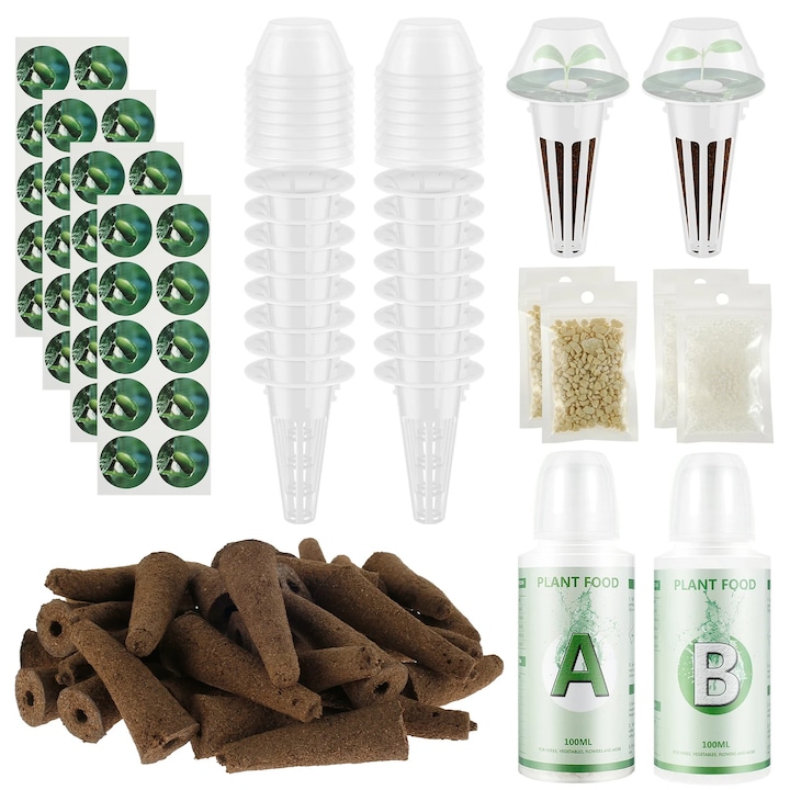 Kit de seminte hidroponice reutilizabile pentru Aerogarden Plant-hydroponics Soilless Grow Bureti de seminte Pods Garden Plant Cos de plante 120 PCS