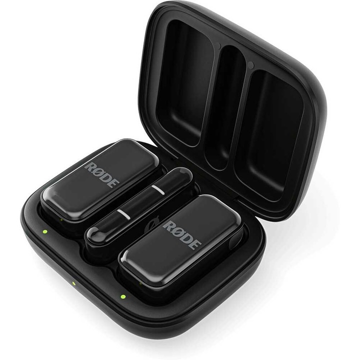 Безжичен микрофон Rode, USB-C, 21 часа живот на батерията, черен, компактен