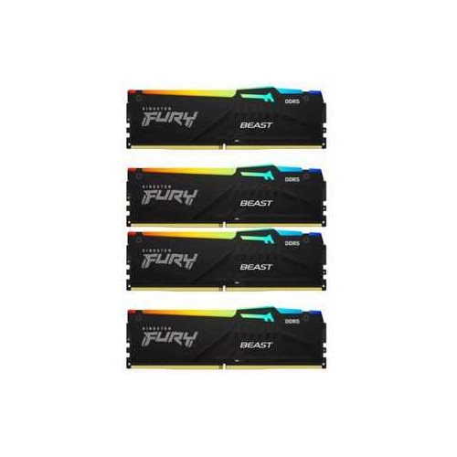 Memorie RAM Kingston Fury Beast, 64GB, DDR5-6000, 4 module, RGB