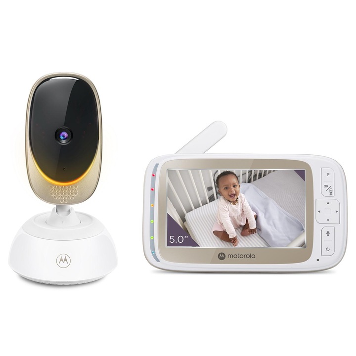 Monitor video pentru bebelusi Motorola VM85 Connect, 5 inch, Wi-Fi, 2x zoom, multicolor