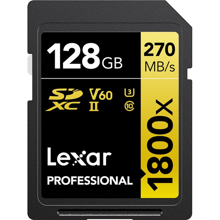 Карта памет Lexar Pro 1800x 128GB SDXC UHS-II, 280MB/s, 4K