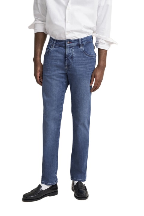 Blugi BUGATTI, 5 buzunare, modern fit, summer cool, Albastru