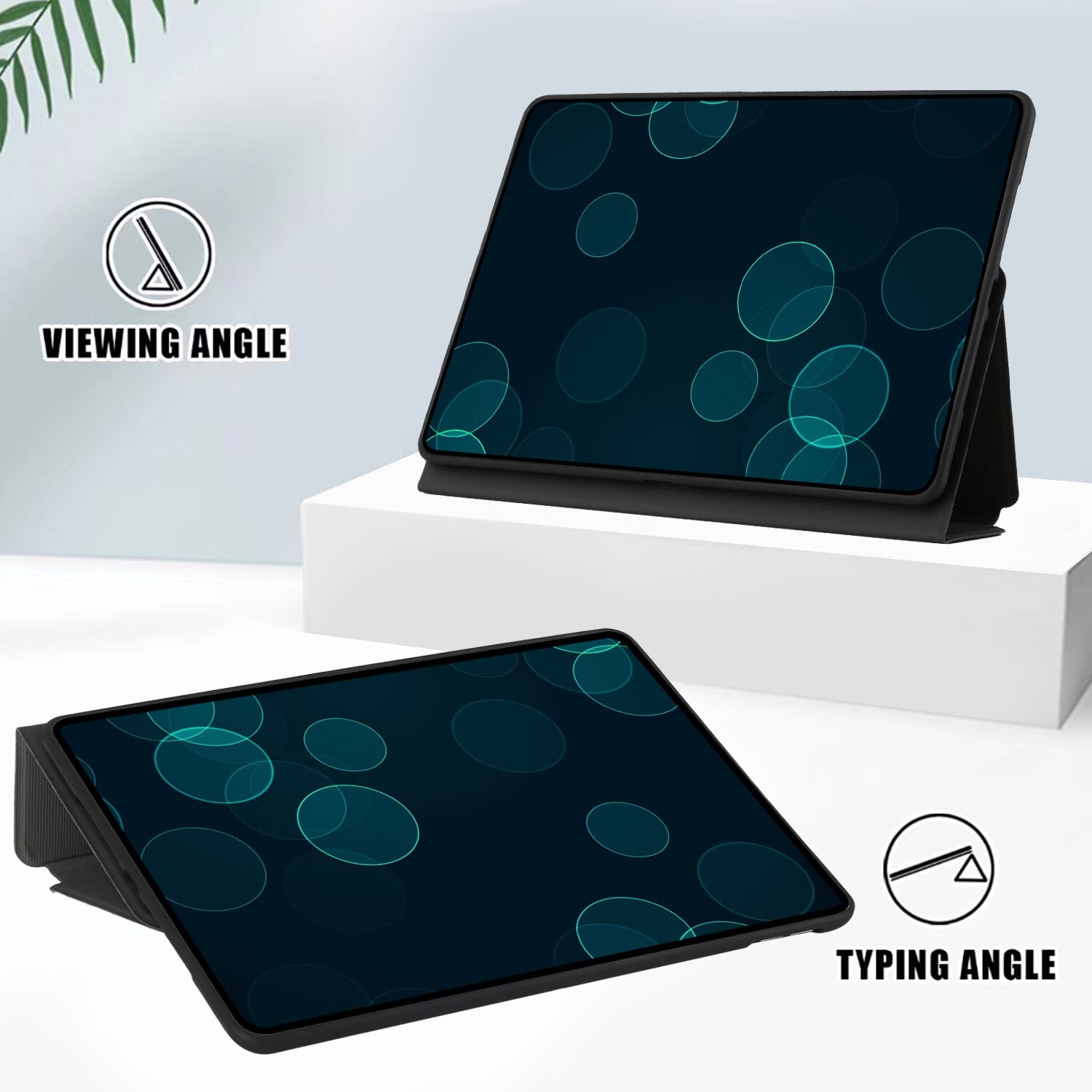 Husa tableta pentru Huawei MediaPad M5 Lite 10.1, piele, pliere dubla orizontala, cu suport si functie de sleep/wake-up, negru