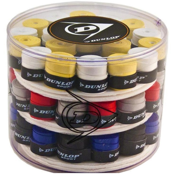 Banda grip pentru tenis, Dunlop, set 60 buc, multicolor