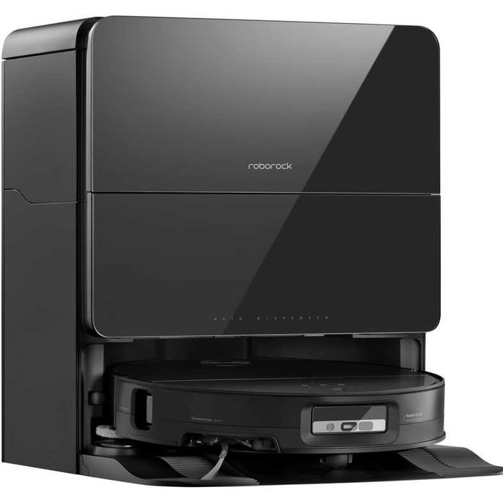 Прахосмукачка робот Roborock Saros 10, Всмукателна мощност 22 000 Pa, Черен, Височина 7,6 см