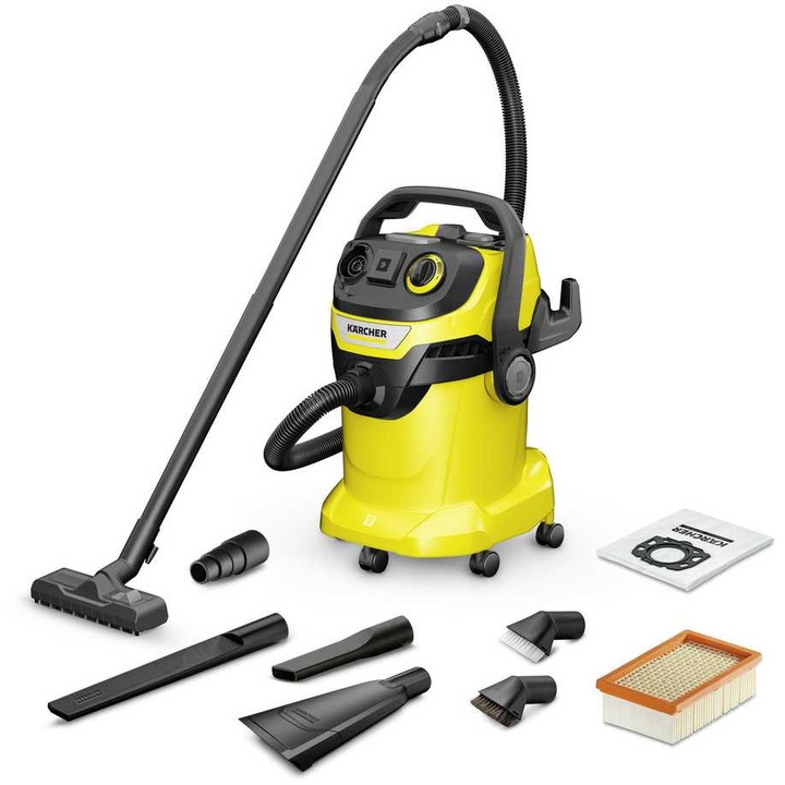 Aspirator Karcher WD 5 P V-25/8/35, 1100 W, 25 l, cu accesorii pentru curatarea interiorului auto