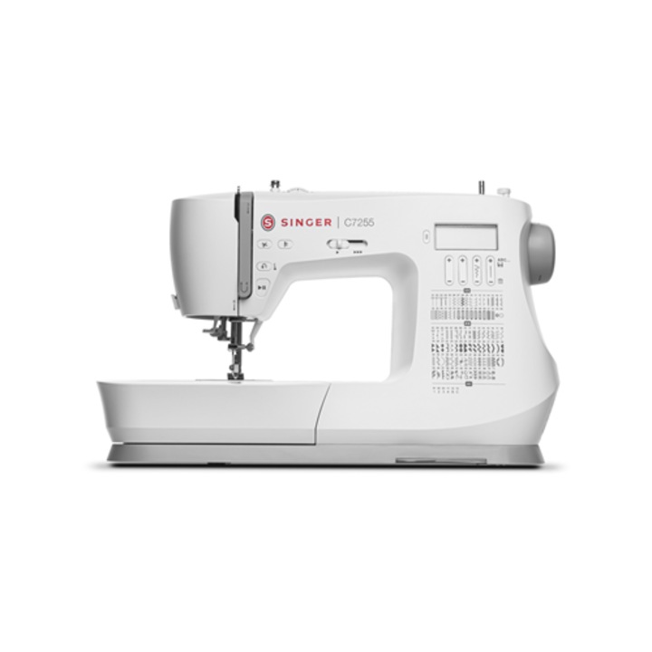 Singer C7255 varrógép, 200 öltés, 8 lyuk, fehér