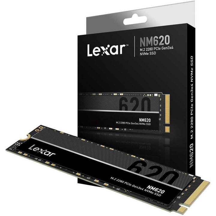 SSD Lexar NM620 2TB, 3000 MB/s запис, 3300 MB/s четене, M.2, PCIe, NVMe