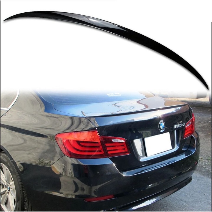 Eleron portbagaj compatibil BMW seria 5 F10 modelul slim M5 Plastic ABS vopsit profesional Negru Lucios cod 475 Safir Black Metallic Calitate Premium Potrivire perfecta
