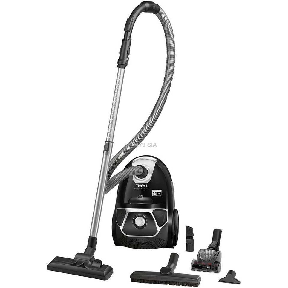 Aspirator Tefal Compact Power TW3985, compact, eficient, gri, cu saci Hygiene+