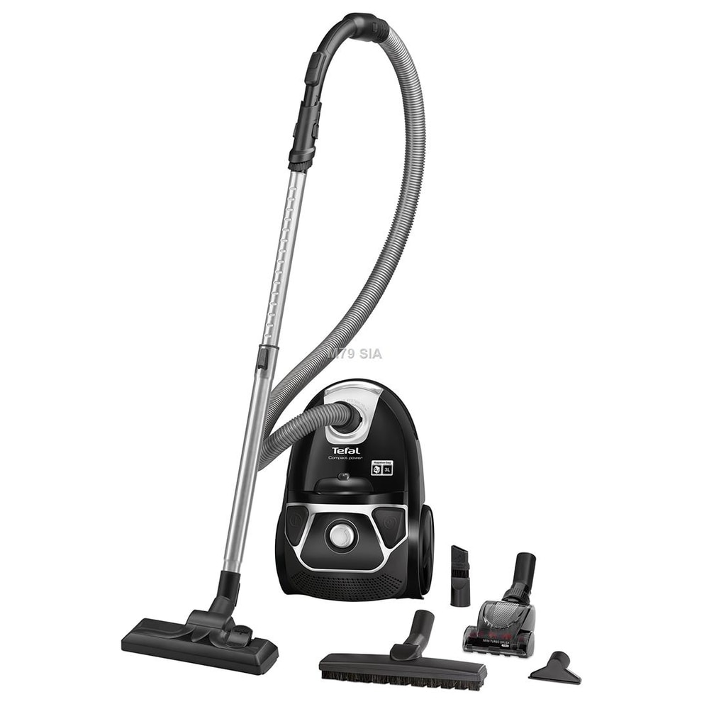 Aspirator Tefal Compact Power TW3985, compact, eficient, gri, cu saci Hygiene+