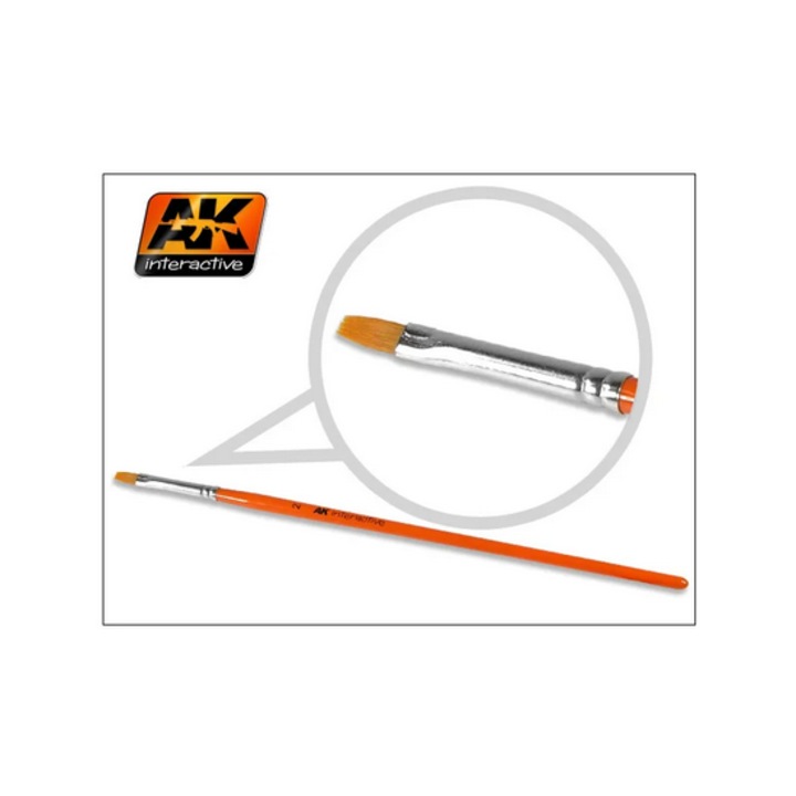 Panza plata sintetica AK Interactive, dimensiune 4, pentru acuarele