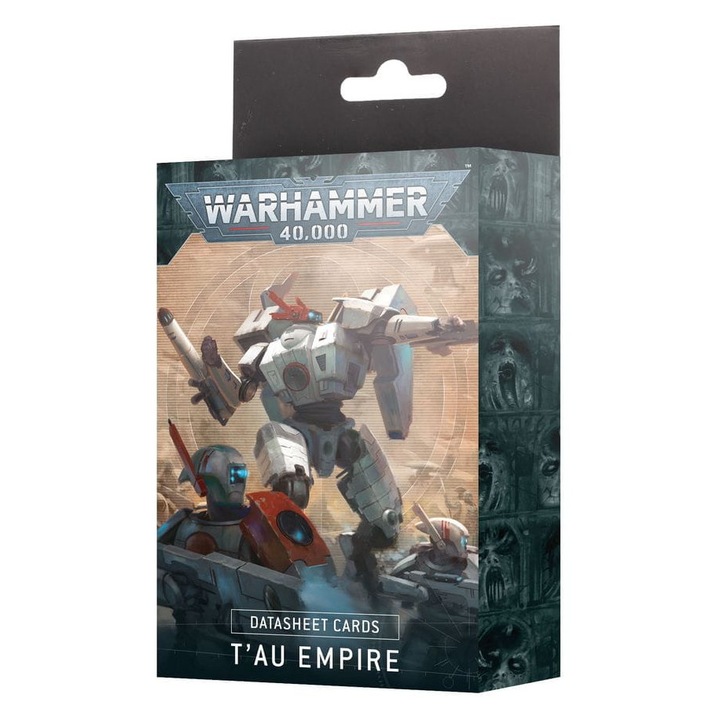 Комплект карти-жетони: T'au Empire, Games Workshop, 44 карти, размер 161.5x107.1 мм, синя метална рамка