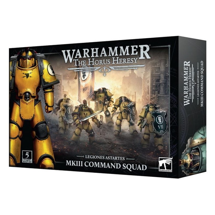 Комплект фигурки MKIII Legion Command Squad, Games Workshop, 172 части, 32 мм, Черен