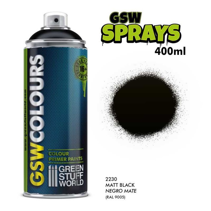 Spray vopsea mata neagra Green Stuff World 400 ml