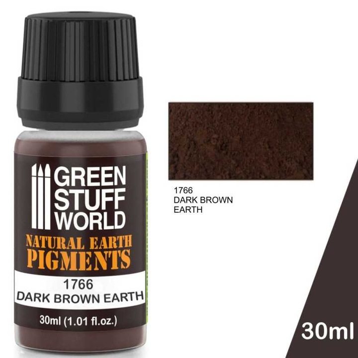 Pigment natural pentru modelare, GREEN STUFF WORLD, maro, 30ml