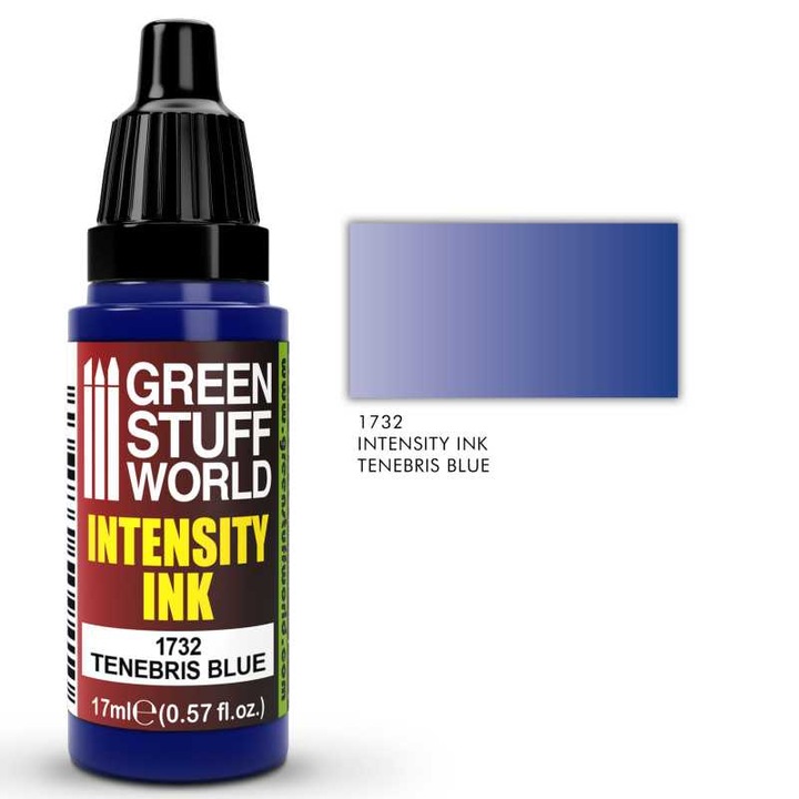 Intensity Green Stuff World TENEBRIS BLUE festék, 17ml, matt, ecsetekhez és airbrush-okhoz