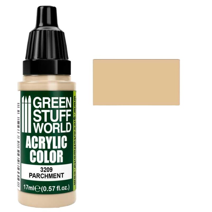 GREEN STUFF WORLD Maxx Formula akrilfesték 17 ml, PARCHMENT árnyalat, cseppentős kiszerelés