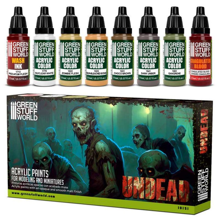 Green Stuff World Maxx Formula akrilfesték készlet - 8 szín, nem mérgező, 17 ml/db