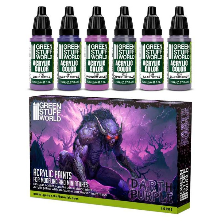 Maxx Formula akrilfesték készlet, Green Stuff World, 6 szín, 17 ml/szín, többszínű
