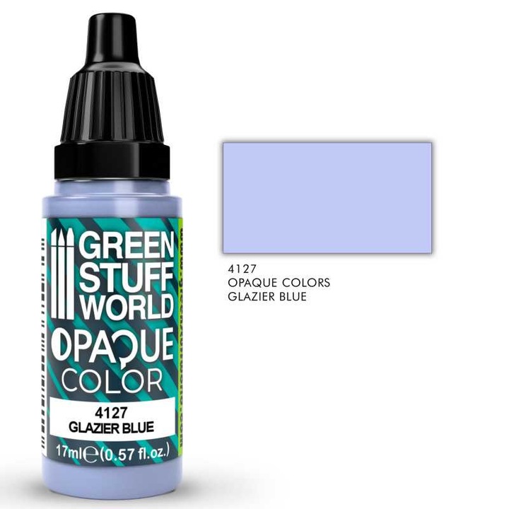 Átlátszatlan modellfesték, GREEN STUFF WORLD, GLAZIER BLUE, 17ml, 1x17ml