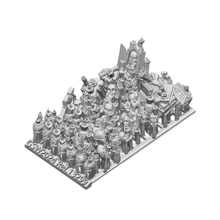 Set 3D imprimat - Cultul Capcaunilor cu lumanari 1:48, GREEN STUFF WORLD, detalii realiste, accesorii necesare