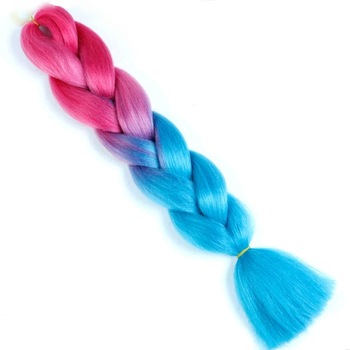 Extensie colorata de par pentru impletituri ombre roz/albastru 100 g (par sintetic) Extensie colorata de par pentru impletituri ombre roz/albastru 100 g (par sintetic)