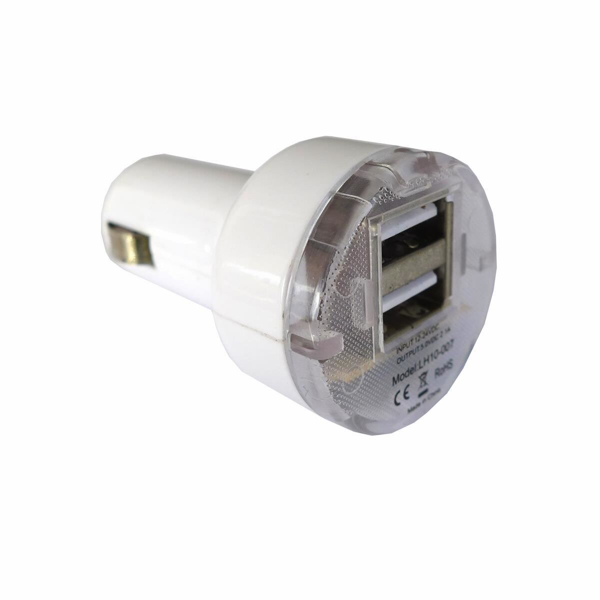 Incarcator auto RoGroup cu 2 USB-uri, 2.1A, rotund