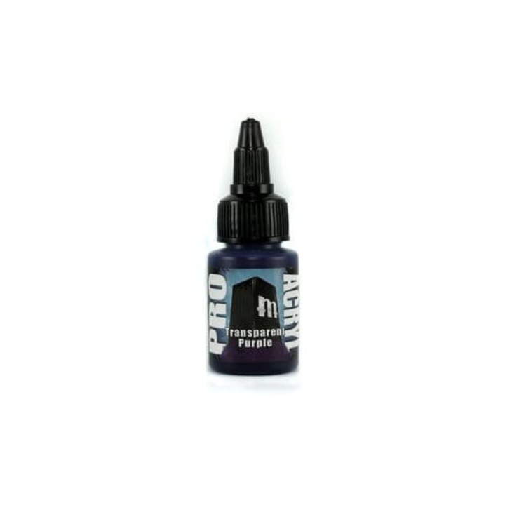 Pro akril átlátszó lila festék (22ml), Monument Hobbies, pigmentált, matt
