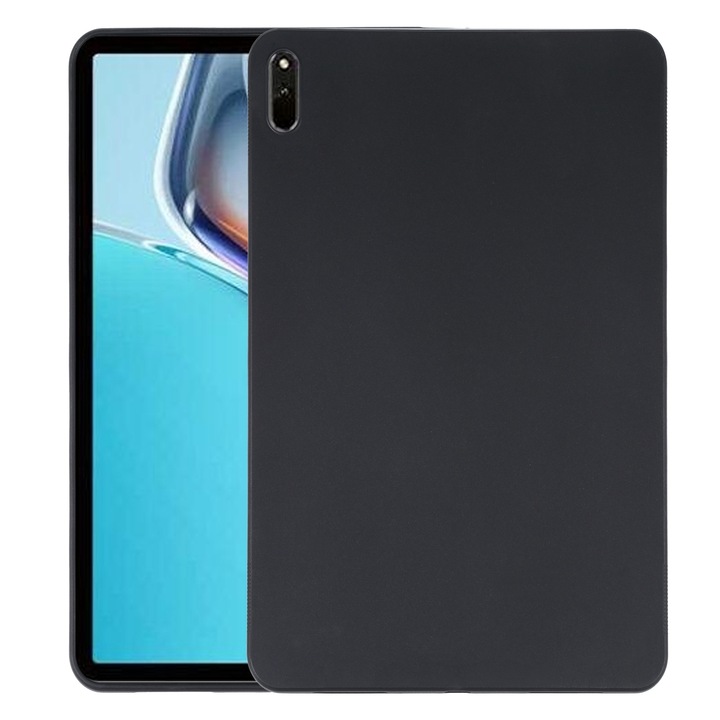 Husa tableta pentru Huawei MatePad 11 2021 DBY-W09, material TPU, design tip carte, auto sleep/wake, protectie anti-zgarieturi, negru