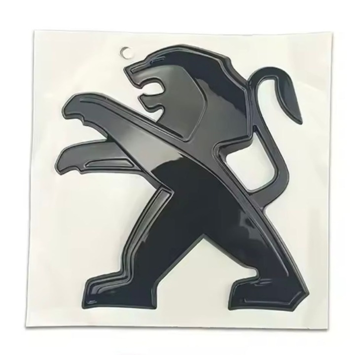 Peugeot embléma 78 mm, fényes fekete