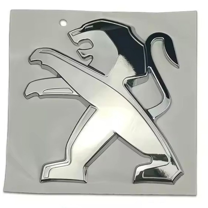 Peugeot embléma 78 mm, króm