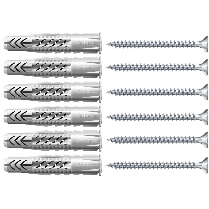 Fischer Universal UX 10 x 60 R, PowerFast II PZ 6 x 80 mm-es menetes dugók 6 db