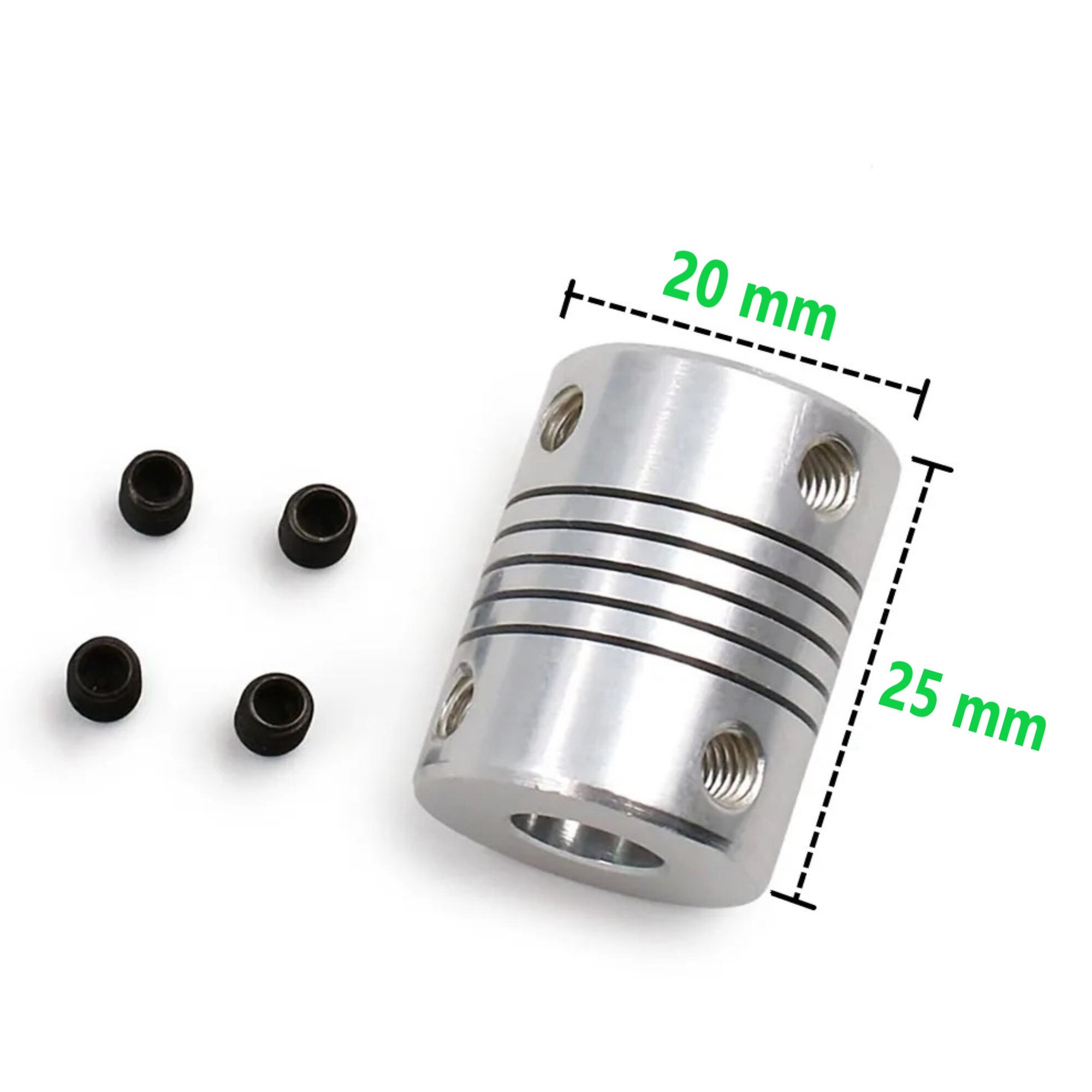 Cuplaj flexibil, Matik, 20x25 mm, cu gauri de 8x5 mm, pentru motor