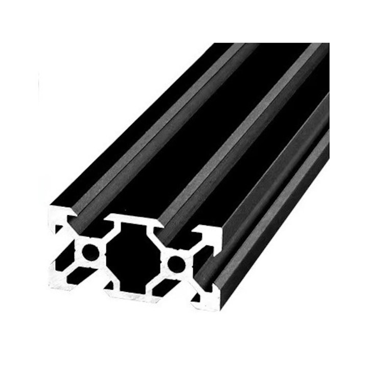 Profil aluminiu V-Slot 2040, 20x40cm, 50cm, negru