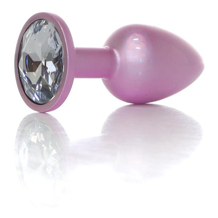 Anális dugó B - széria, fém, átmérő 2,7 cm, hossza 7 cm, ezüst színű