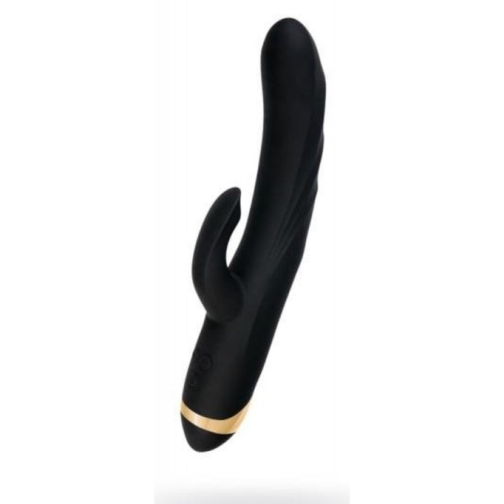 WANAME D Splash Thunder vibrátor, fekete, hipoallergén szilikon, 3 rezgési mód, 7 pulzálási mód