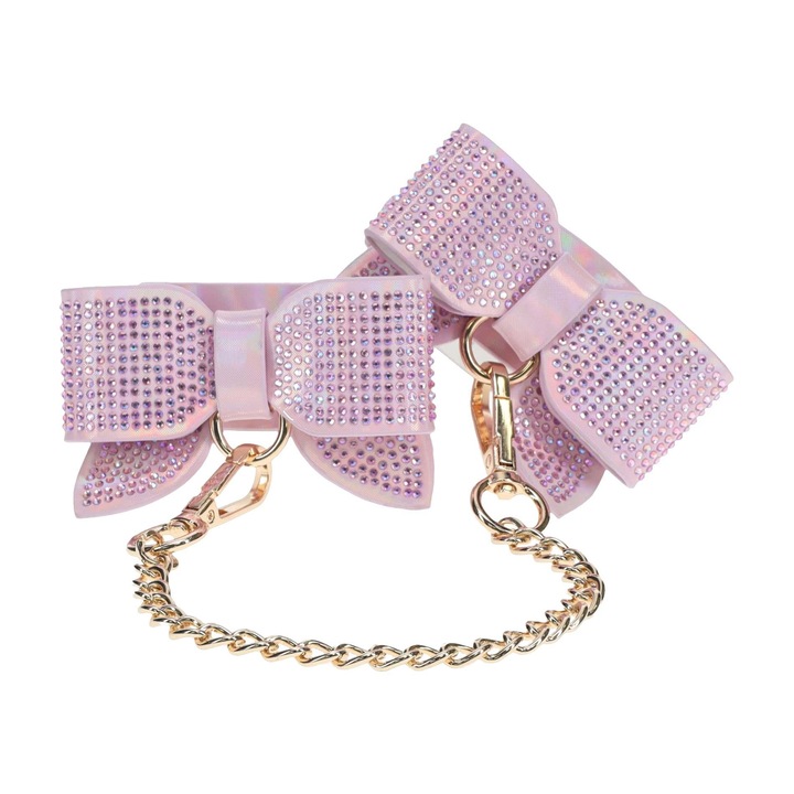 Set de catuse Ouch!, colectia Paris, roz, din piele artificiala de inalta calitate