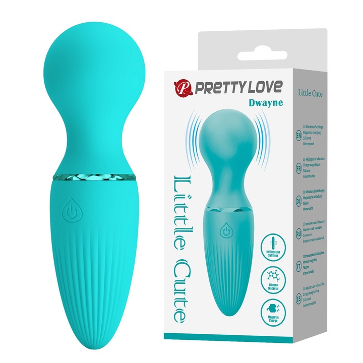Вибратор Pretty Love, Dwayne, 10 функции за вибрация, Мек силикон, Компактен
