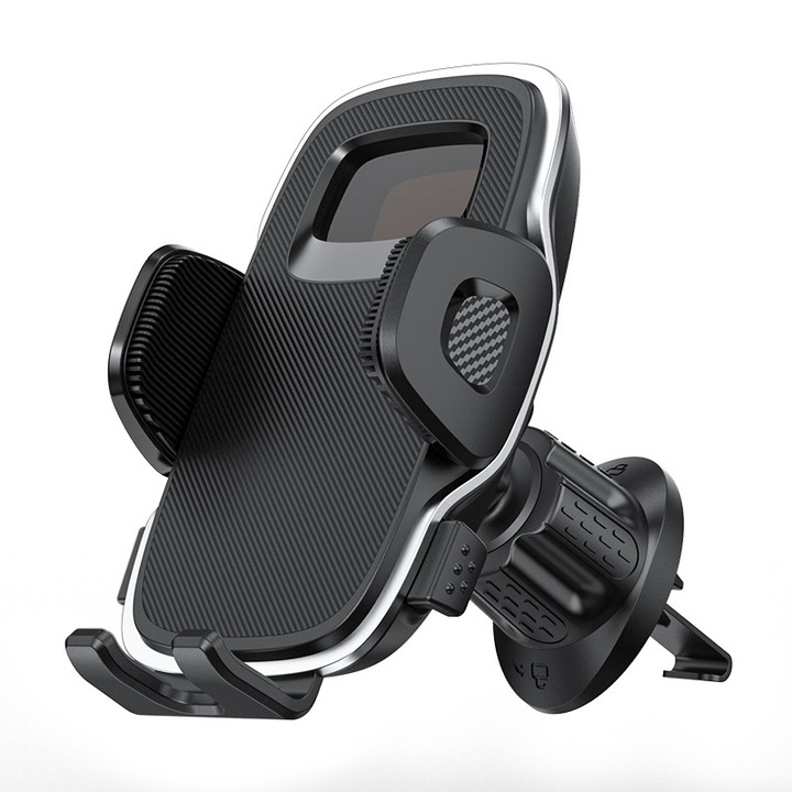 Autós telefontartó, 360°-ban forgatható, fém tartó, 4,0-7,0 hüvelykes telefonokkal kompatibilis