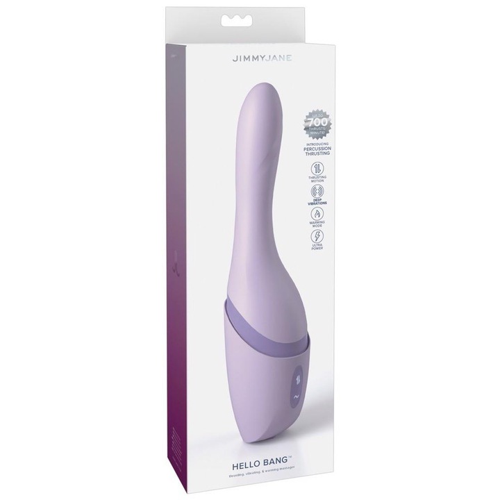 Vibrator cu functie de incalzire, JimmyJane, Hello Bang, 7 viteze, 10 moduri, 27cm